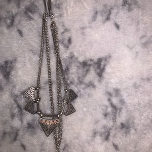 Statement silver necklace